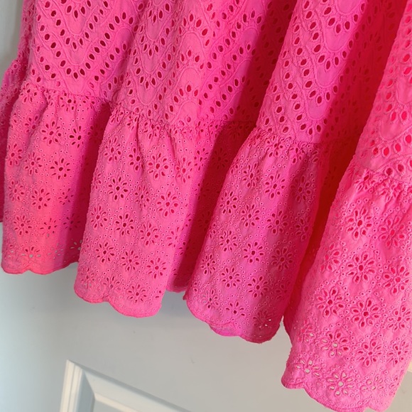 Vineyard Vines dress 6 pink eyelet - Picture 3 of 5